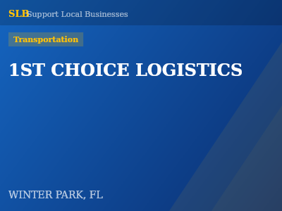 1ST CHOICE LOGISTICS — Transportation in WINTER PARK, FL