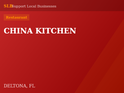 CHINA KITCHEN — Restaurant in DELTONA, FL