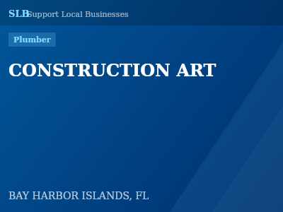 CONSTRUCTION ART — Plumber in BAY HARBOR ISLANDS, FL