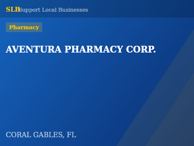 AVENTURA PHARMACY CORP. — Pharmacy in CORAL GABLES, FL