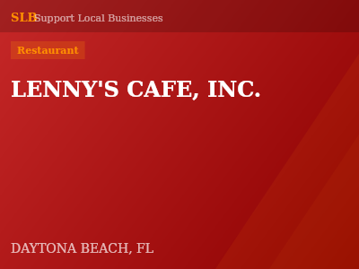 LENNY'S CAFE, INC. — Restaurant in DAYTONA BEACH, FL