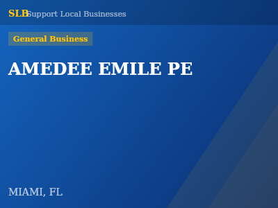 AMEDEE EMILE PE — General Business in MIAMI, FL