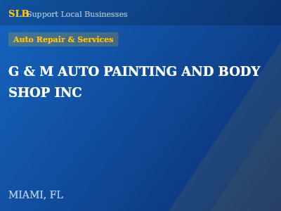 G & M AUTO PAINTING AND BODY SHOP INC — Auto Repair & Services in MIAMI, FL
