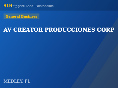 AV CREATOR PRODUCCIONES CORP — General Business in MEDLEY, FL