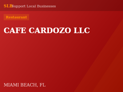 CAFE CARDOZO LLC — Restaurant in MIAMI BEACH, FL
