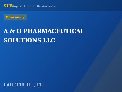 A & O PHARMACEUTICAL SOLUTIONS LLC — Pharmacy in LAUDERHILL, FL