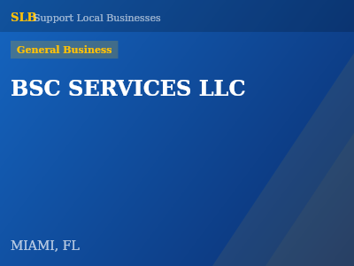 BSC SERVICES LLC — General Business in MIAMI, FL