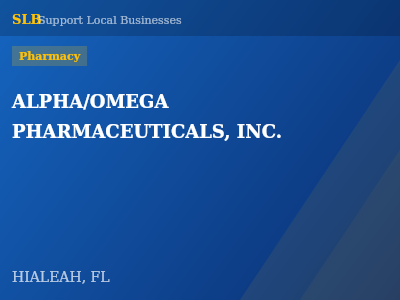 ALPHA/OMEGA PHARMACEUTICALS, INC. — Pharmacy in HIALEAH, FL