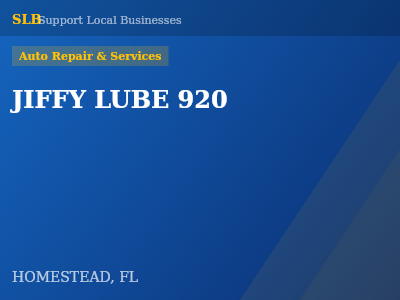 JIFFY LUBE 920 — Auto Repair & Services in HOMESTEAD, FL