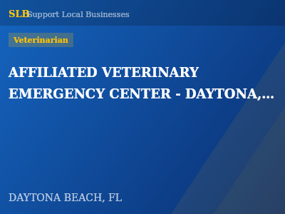 AFFILIATED VETERINARY EMERGENCY CENTER - DAYTONA, P.A. — Veterinarian in DAYTONA BEACH, FL