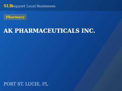 AK PHARMACEUTICALS INC. — Pharmacy in PORT ST. LUCIE, FL