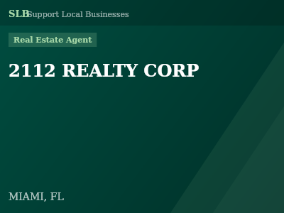 2112 REALTY CORP — Real Estate Agent in MIAMI, FL