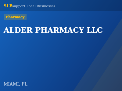 ALDER PHARMACY LLC — Pharmacy in MIAMI, FL