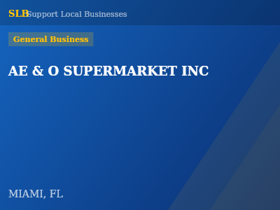 AE & O SUPERMARKET INC — General Business in MIAMI, FL