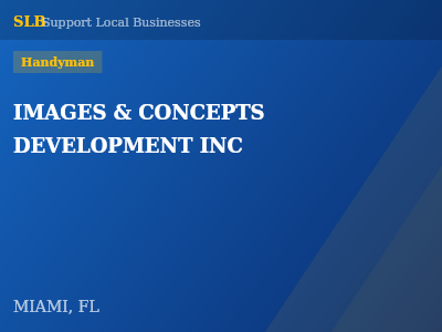 IMAGES & CONCEPTS DEVELOPMENT INC — Handyman in MIAMI, FL