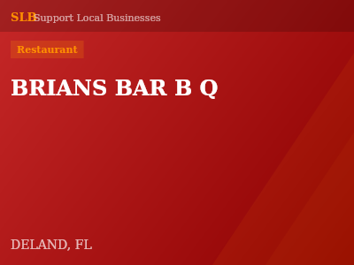 BRIANS BAR B Q — Restaurant in DELAND, FL