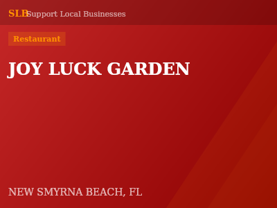 JOY LUCK GARDEN — Restaurant in NEW SMYRNA BEACH, FL