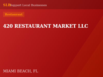 420 RESTAURANT MARKET LLC — Restaurant in MIAMI BEACH, FL