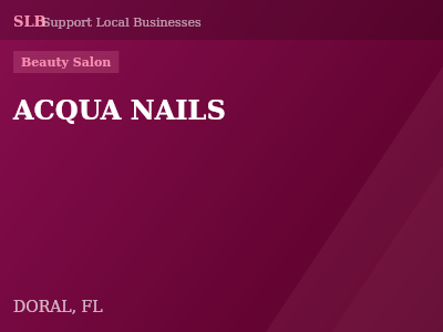 ACQUA NAILS — Beauty Salon in DORAL, FL
