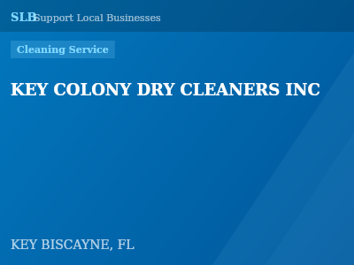 KEY COLONY DRY CLEANERS INC — Cleaning Service in KEY BISCAYNE, FL