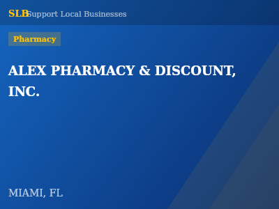 ALEX PHARMACY & DISCOUNT, INC. — Pharmacy in MIAMI, FL