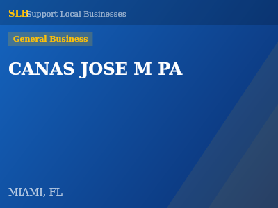 CANAS JOSE M PA — General Business in MIAMI, FL