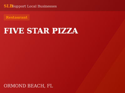 FIVE STAR PIZZA — Restaurant in ORMOND BEACH, FL