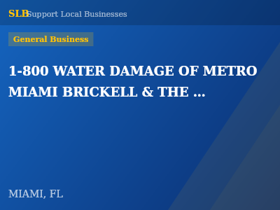1-800 WATER DAMAGE OF METRO MIAMI BRICKELL & THE BEACHES — General Business in MIAMI, FL