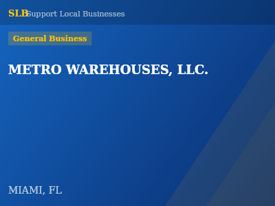 METRO WAREHOUSES, LLC. — General Business in MIAMI, FL