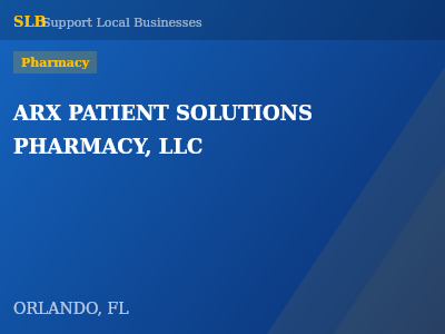 ARX PATIENT SOLUTIONS PHARMACY, LLC — Pharmacy in ORLANDO, FL