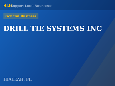 DRILL TIE SYSTEMS INC — General Business in HIALEAH, FL