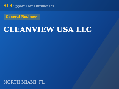 CLEANVIEW USA LLC — General Business in NORTH MIAMI, FL