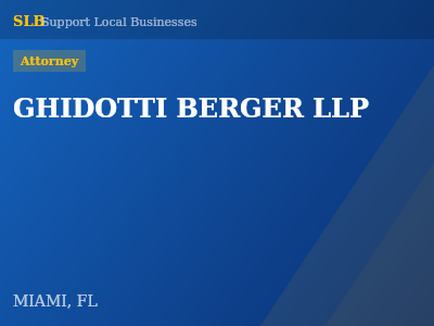 GHIDOTTI BERGER LLP — Attorney in MIAMI, FL