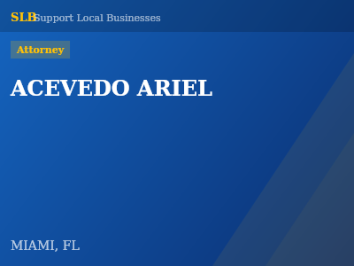 ACEVEDO ARIEL — Attorney in MIAMI, FL