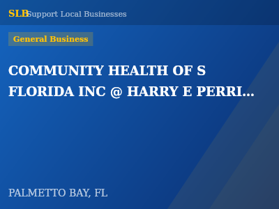 COMMUNITY HEALTH OF S FLORIDA INC @ HARRY E PERRINE ACADEMY — General Business in PALMETTO BAY, FL