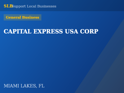 CAPITAL EXPRESS USA CORP — General Business in MIAMI LAKES, FL