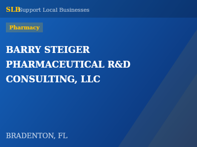 BARRY STEIGER PHARMACEUTICAL R&D CONSULTING, LLC — Pharmacy in BRADENTON, FL