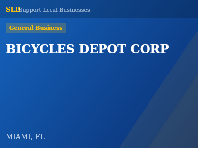 BICYCLES DEPOT CORP — General Business in MIAMI, FL