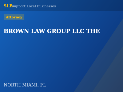 BROWN LAW GROUP LLC THE — Attorney in NORTH MIAMI, FL
