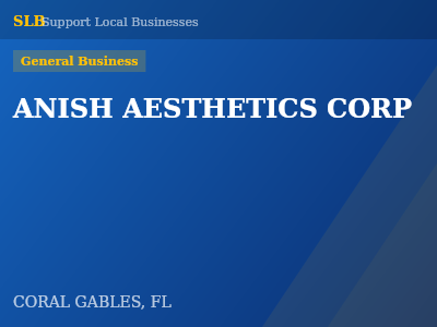 ANISH AESTHETICS CORP — General Business in CORAL GABLES, FL