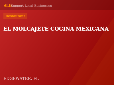 EL MOLCAJETE COCINA MEXICANA — Restaurant in EDGEWATER, FL