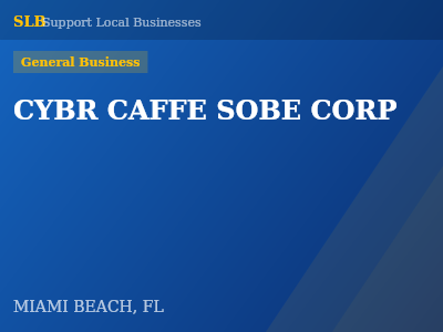 CYBR CAFFE SOBE CORP — General Business in MIAMI BEACH, FL