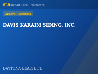 DAVIS KARAIM SIDING, INC. — General Business in DAYTONA BEACH, FL