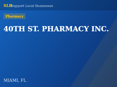 40TH ST. PHARMACY INC. — Pharmacy in MIAMI, FL