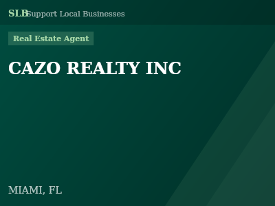 CAZO REALTY INC — Real Estate Agent in MIAMI, FL