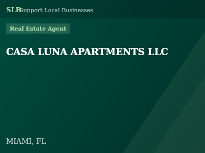 CASA LUNA APARTMENTS LLC — Real Estate Agent in MIAMI, FL