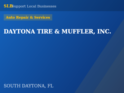 DAYTONA TIRE & MUFFLER, INC. — Auto Repair & Services in SOUTH DAYTONA, FL