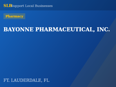 BAYONNE PHARMACEUTICAL, INC. — Pharmacy in FT. LAUDERDALE, FL