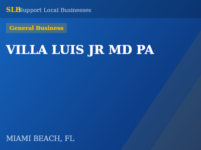VILLA LUIS JR MD PA — General Business in MIAMI BEACH, FL