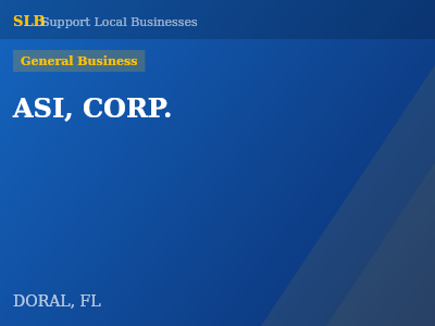 ASI, CORP. — General Business in DORAL, FL